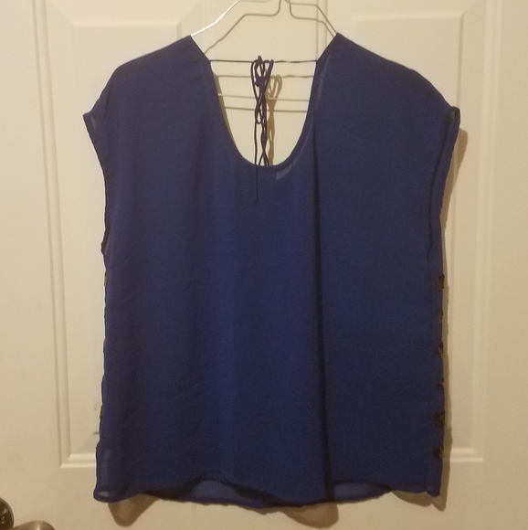 Ana petite medium sheer blue top - Picture 4 of 5